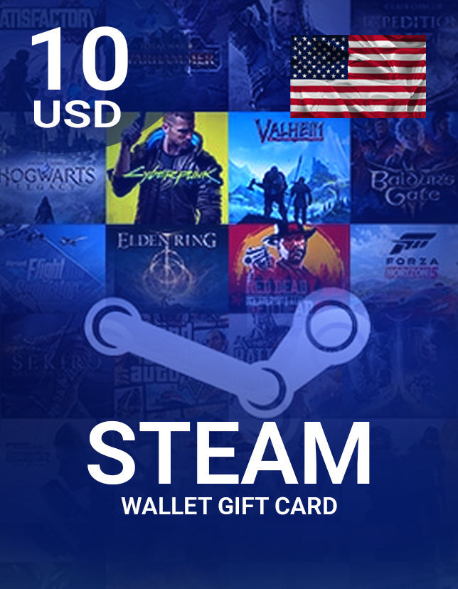 Steam Wallet Gift Card 10 USD Key - UNITED STATES - cdkeyshere.com
