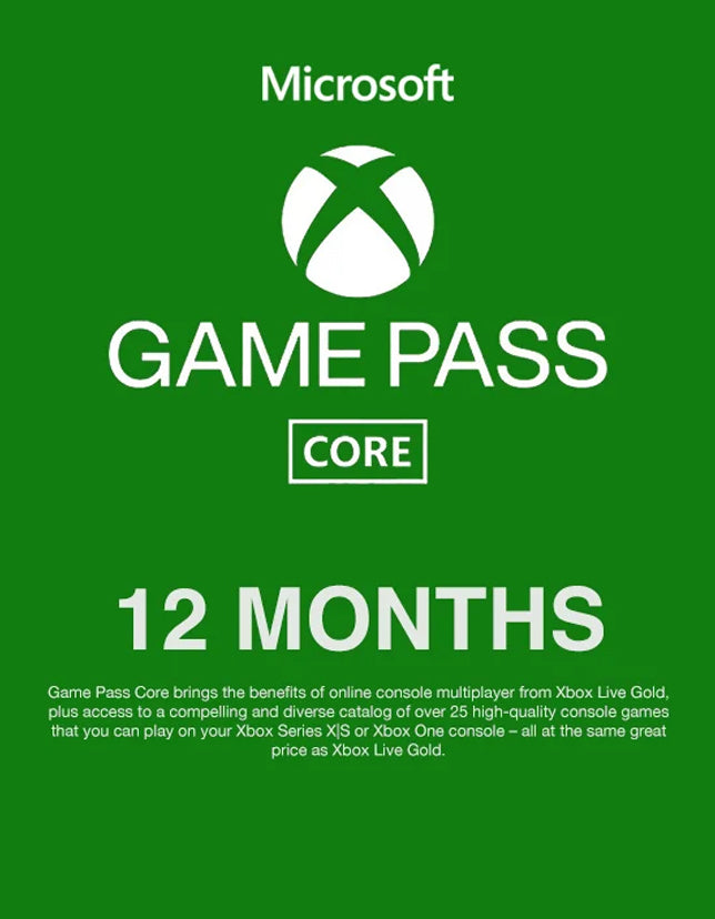 Xbox Game Pass Core 12 Month Code - cdkeyshere.com
