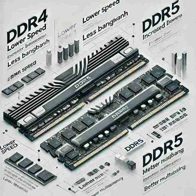 Differences between DDR5 and DDR4 memory technology