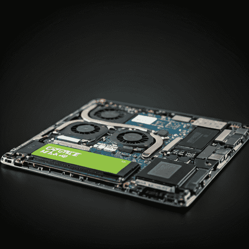 Internal view of laptop GPU