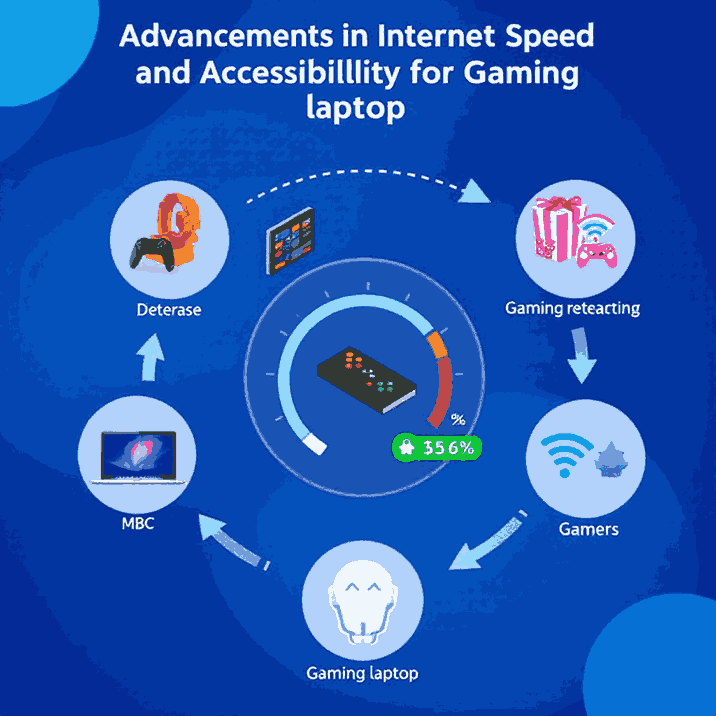 High-speed internet enabling quick access to vast gaming libraries on laptops