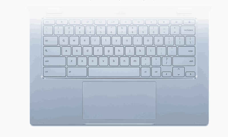 Chromebook keyboard close-up