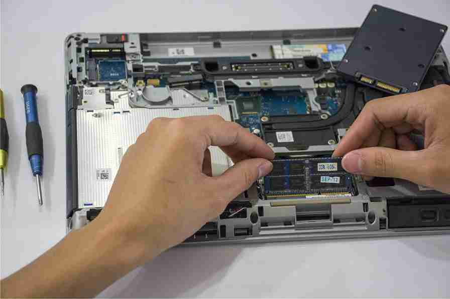 Laptop RAM upgrade process