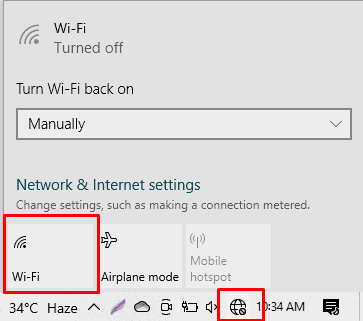 Windows Wi-Fi Settings