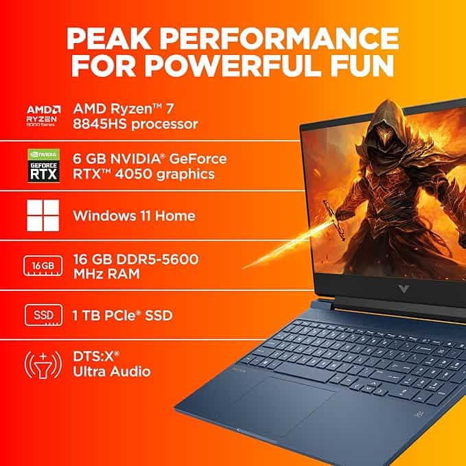 HP Victus Gaming Laptop with AMD Ryzen 7 8845HS and RTX 4050